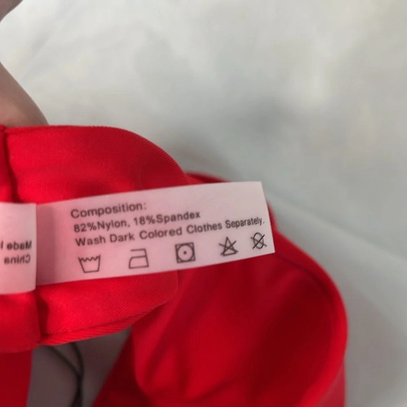 ZAFUL NWT Red Cheeky Bikini Bottom Size 6 - Picture 4 of 5